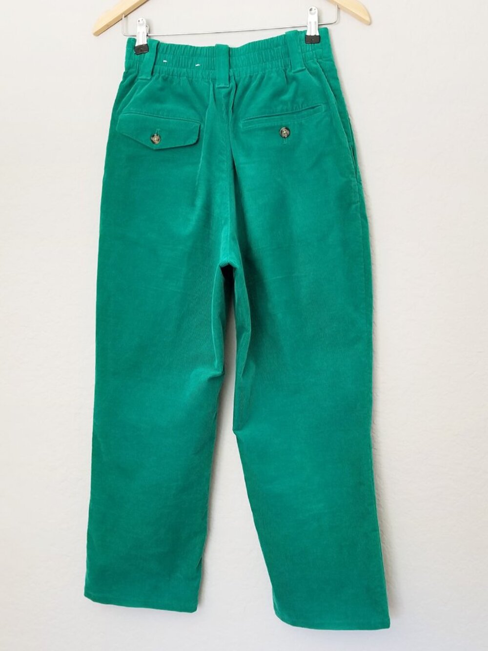 Marni x Uniqlo Kelly Green Corduroy Wide Fit Pleated Pants Size XS Rare Preppy - Picture 6 of 16